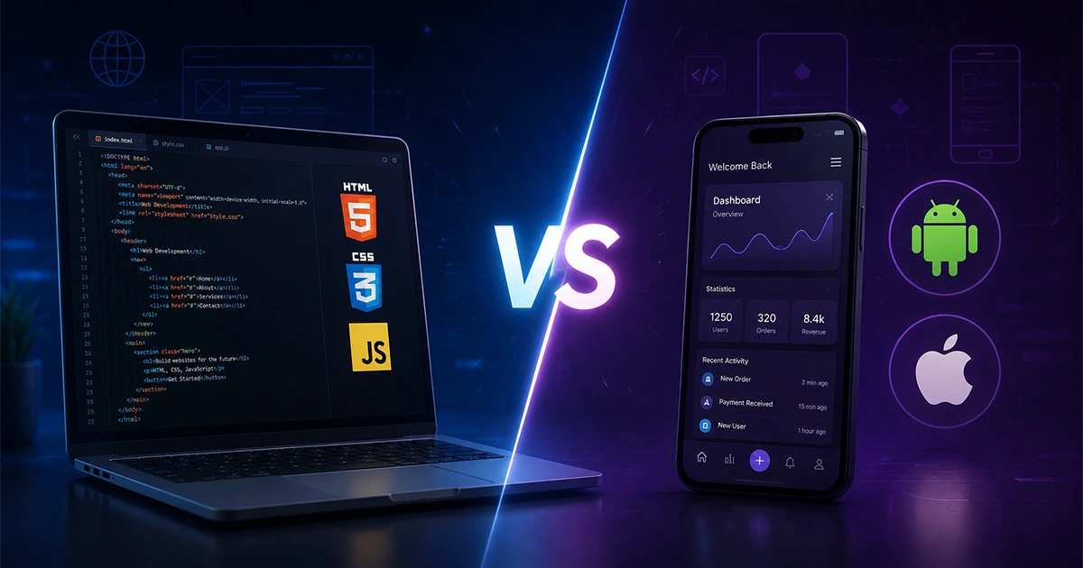 برنامهنویسی موبایل بهتر است یا وب؟