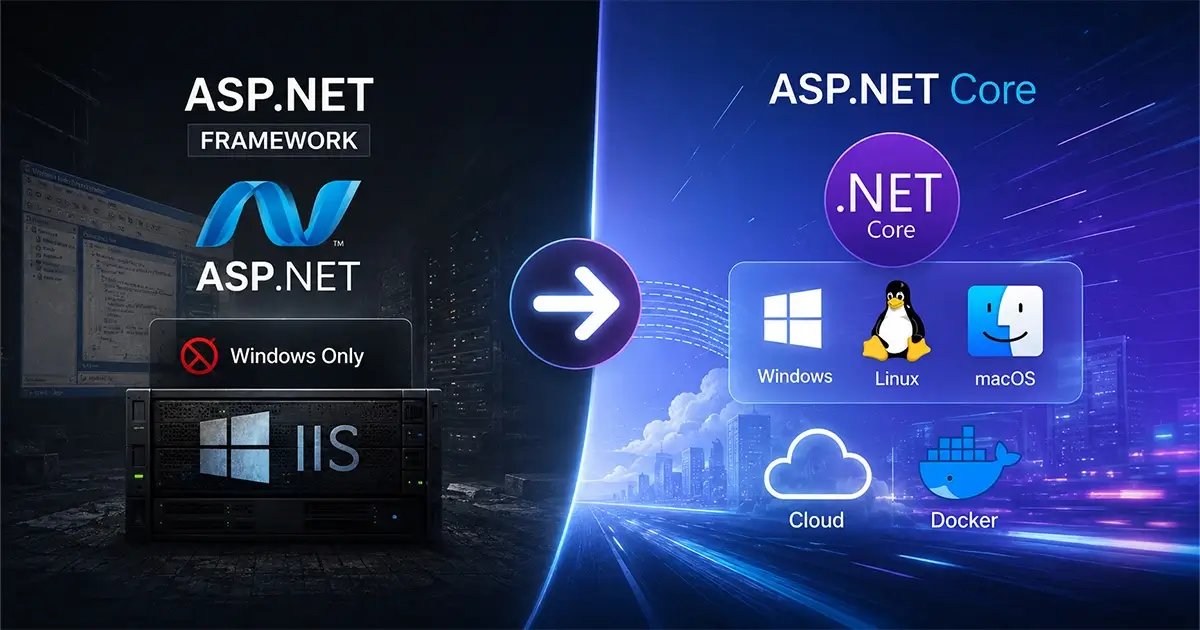 تفاوت ASP.NET و ASP.NET Core