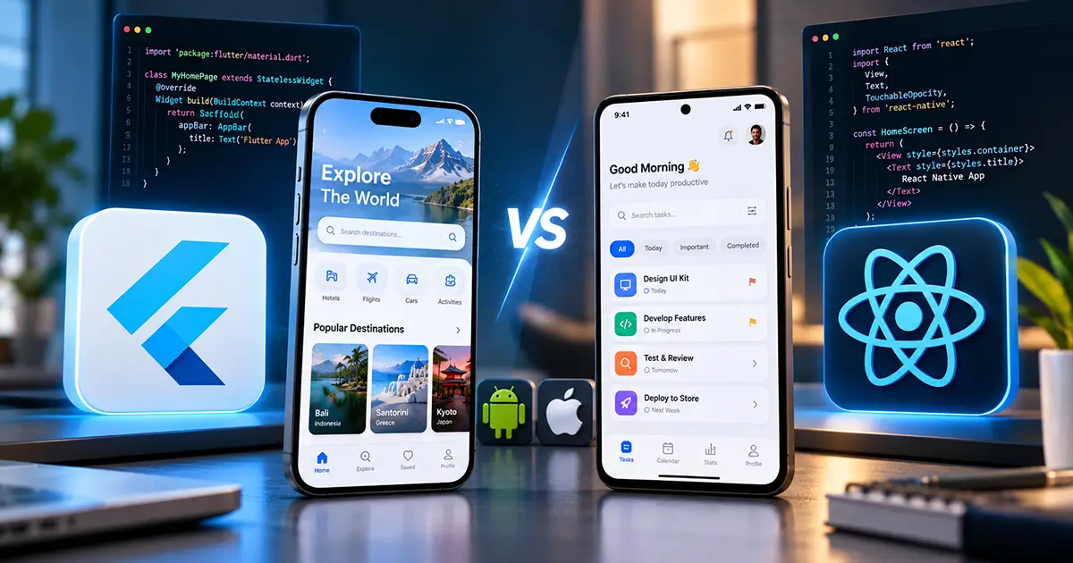 برنامه‌نویسی موبایل در 2026؛ Flutter یا React Native
