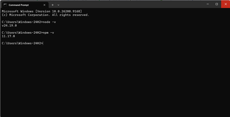 testing-the-nodejs-and-npm-installation-part2.png