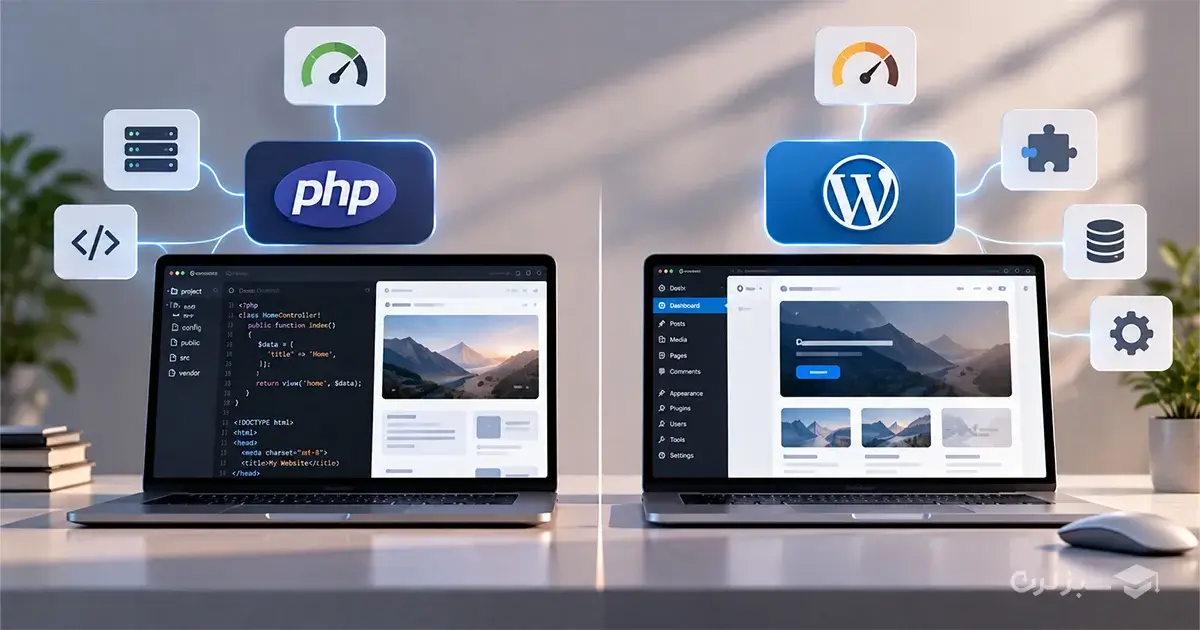 مقایسه PHP و وردپرس از نظر سرعت سایت مقایسه PHP و وردپرس از نظر سرعت سایت